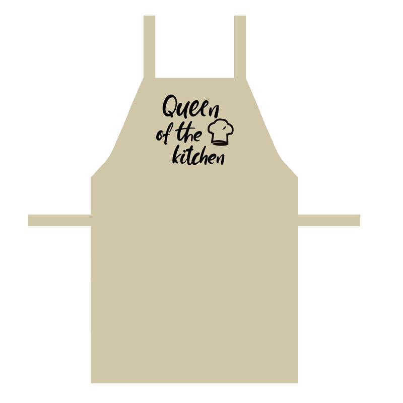 Фартук с надписью Queen of the kitchen 75х51 см (FRT_19N017)