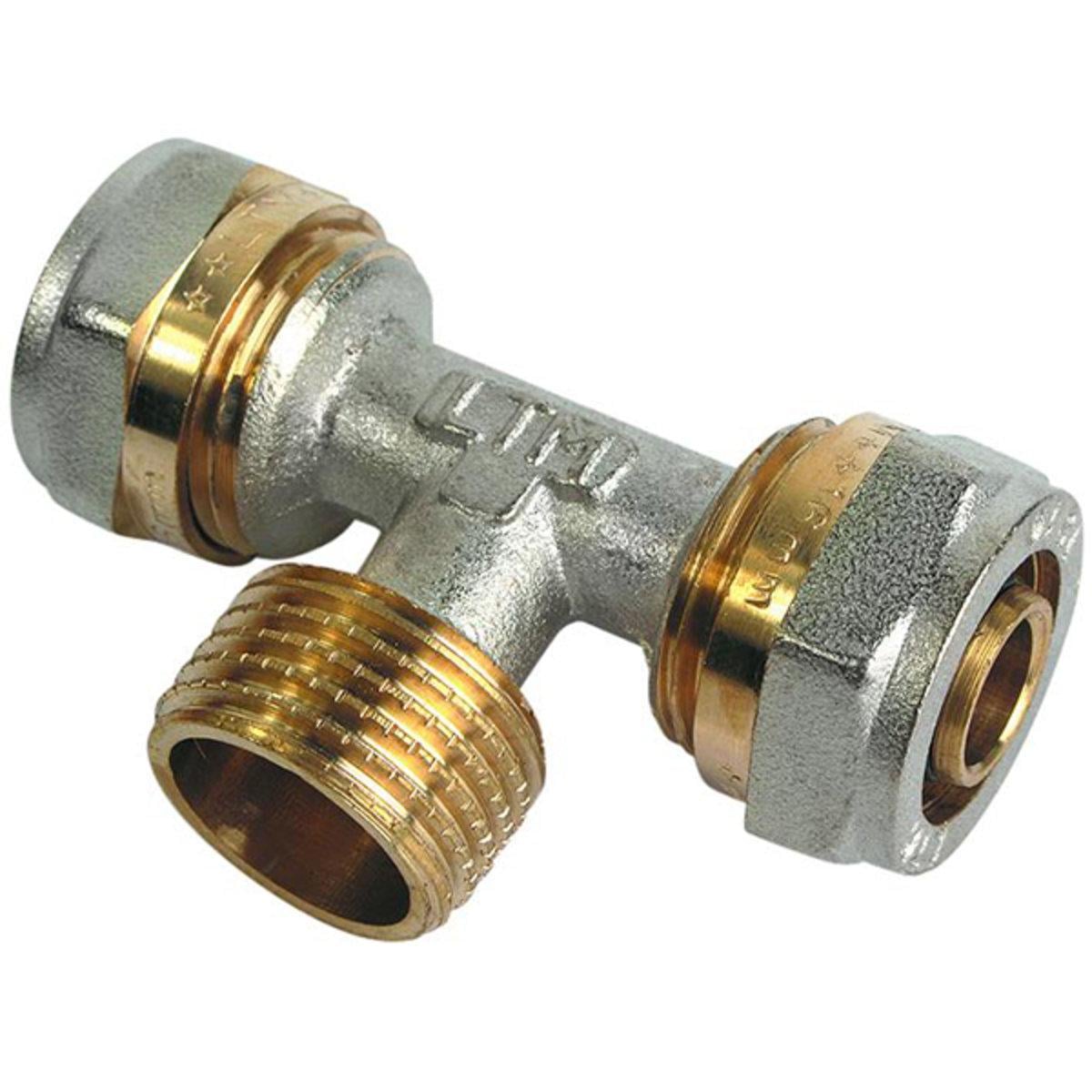 Тройник неразборный Эко ЗЗ 16 мм x 1/2" x 16 мм (SW-2915)