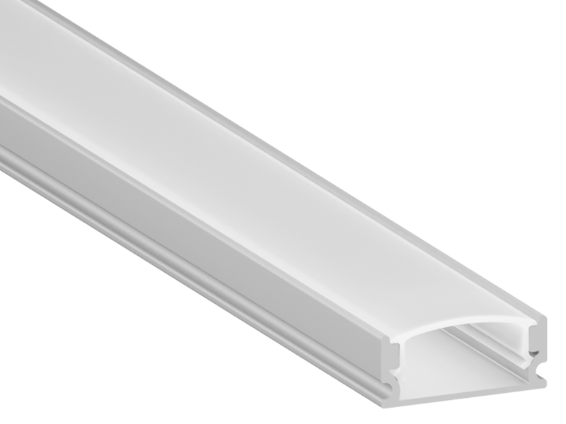 Профіль алюмінієвий анодований LEDUA АЛ-37 + розсіювач для LED стрічки накладний 2 м (4333)