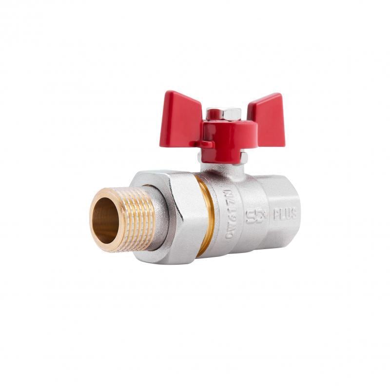Кран-американка шаровый SD Plus ВЗ прямой 1/2" (SD220NW15PN40)