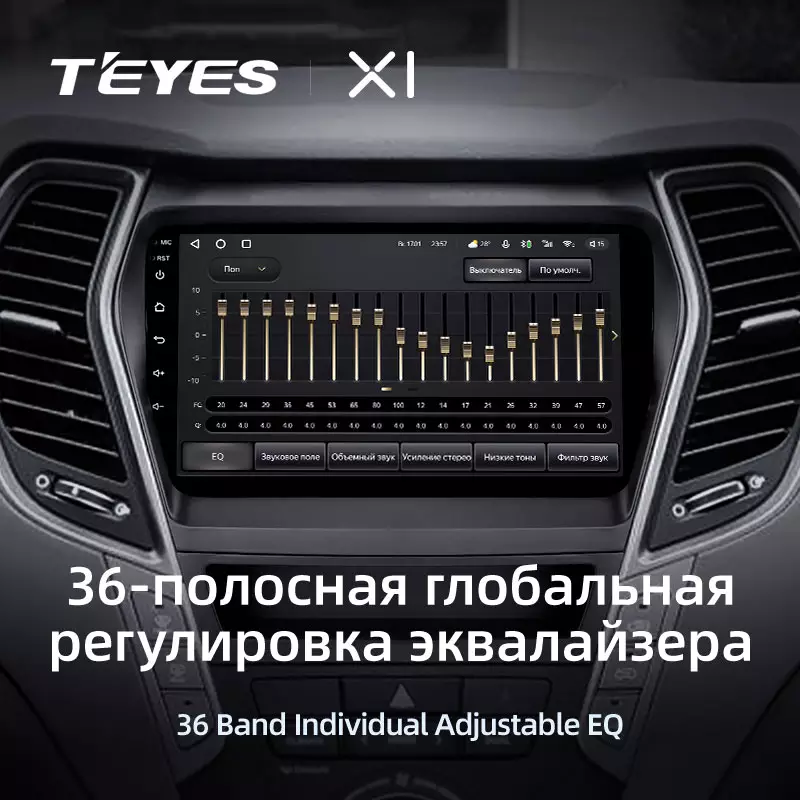 Автомагнітола штатна Teyes для Hyundai Santa Fe 3 2013-2016 Android X1 2+32G Wi-Fi варіант A (1659598529) - фото 5