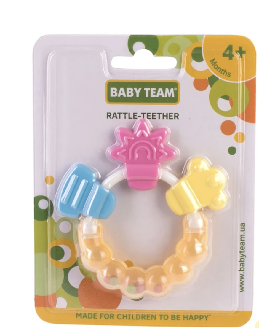 Погремушка-прорезыватель Baby team Цветочек 4+ (8410) - фото 2 Погремушка-прорезыватель Baby team Цветочек 4+ (8410) - фото 2