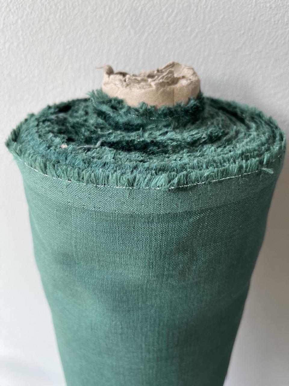 Ткань LINEN PLUS 100% лен 143 см 0/534 Зеленый - фото 2