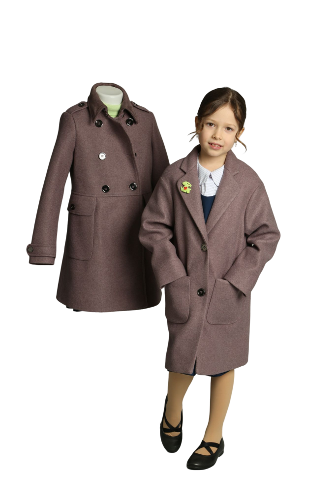 Пальто дитяче для дівчинки демісезонне 122-128 см Капучино (Pcap/122-128) - фото 4
