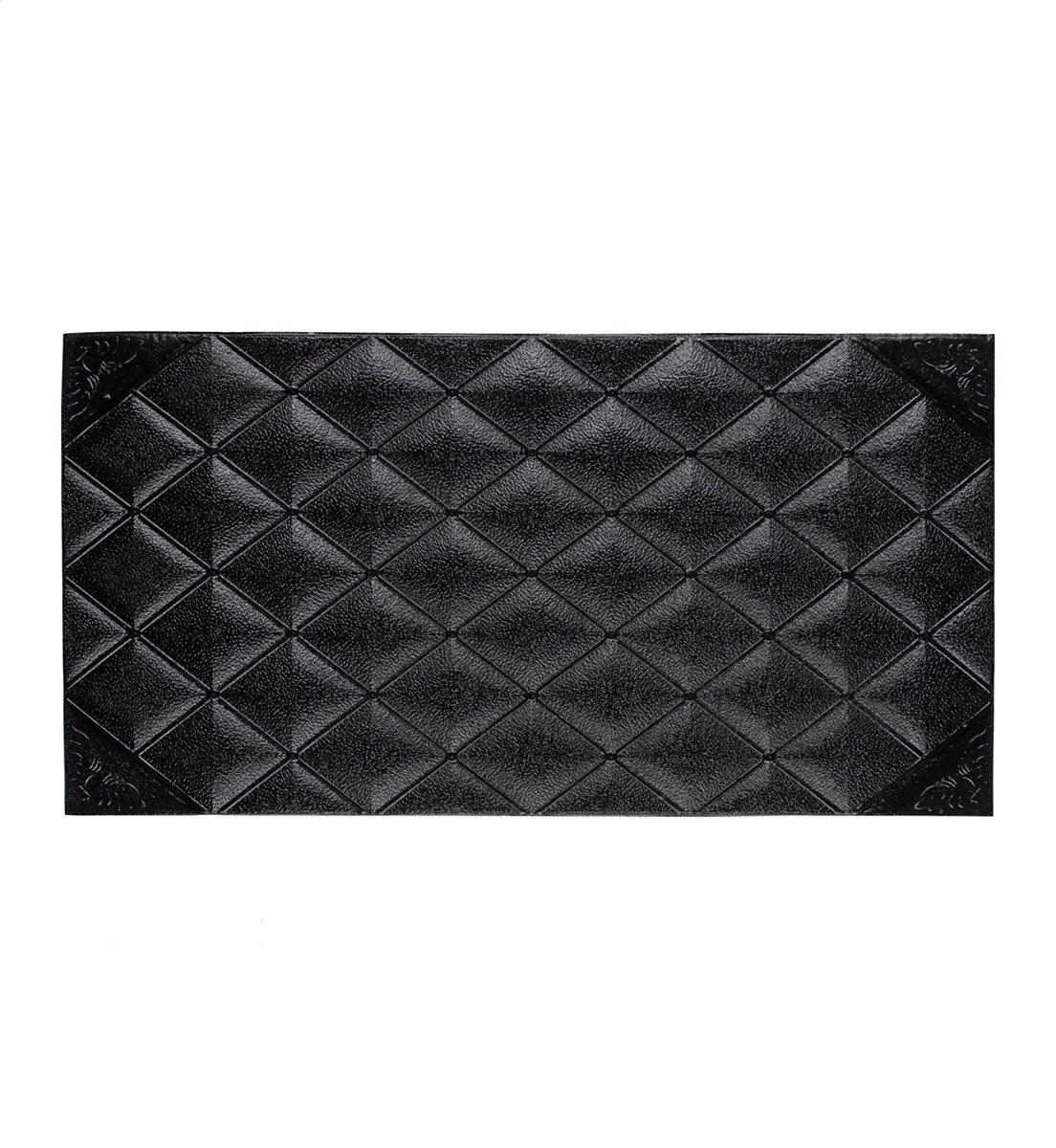 Панель самоклеящаяся декоративная 3D Ромбы 600x300x8 мм Черный (251)