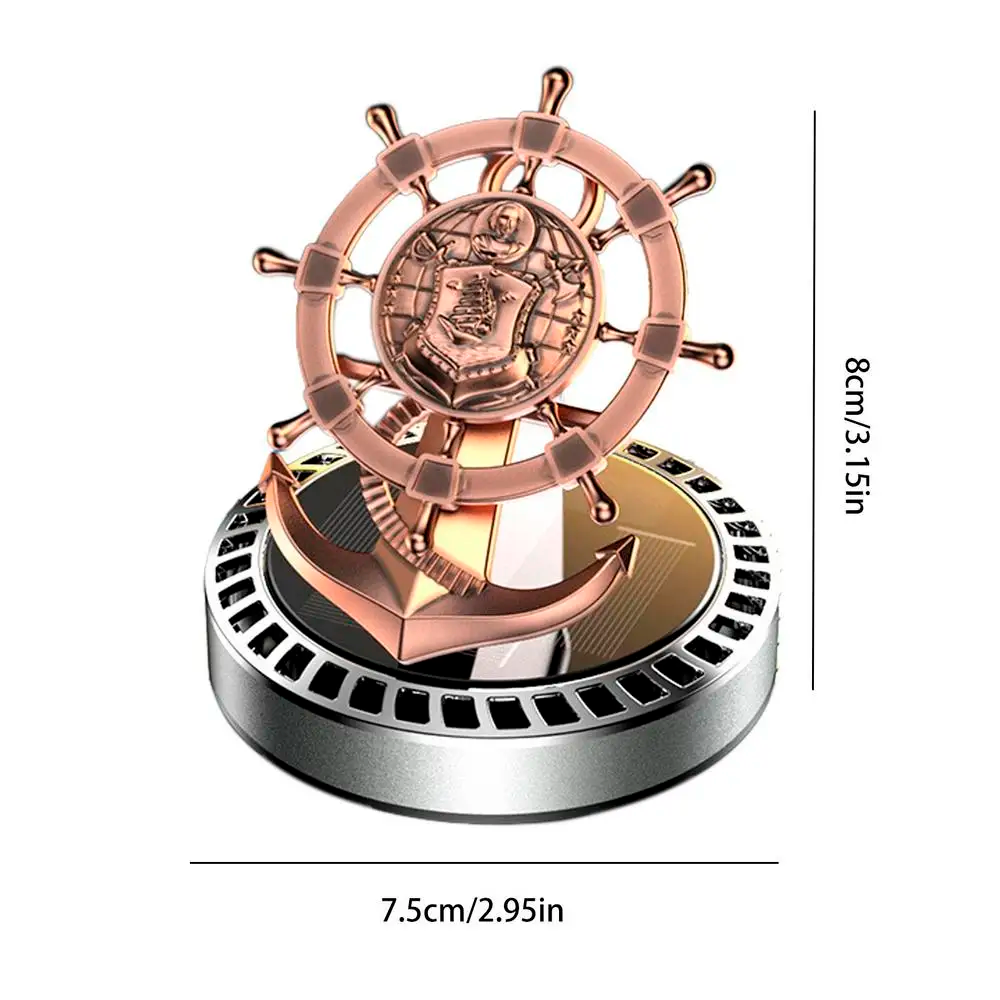 Ароматизатор в авто на солнечной батарее с вращающимися якорем Океан Серый (2295438004) - фото 2