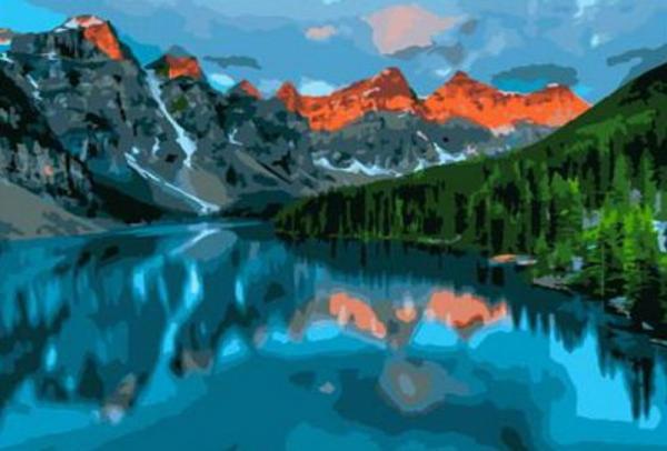 Картина по номерам Josef Otten Пейзаж Горное озеро 40х50 см в термопакете (5562RA_O-mt)