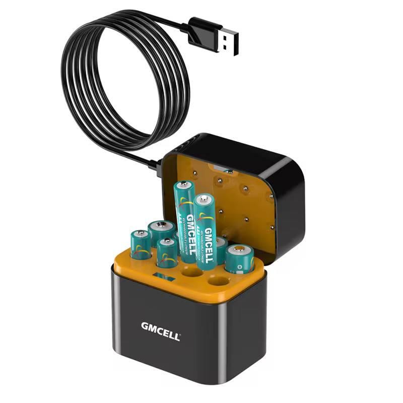 Зарядное устройство для аккумуляторных батареек GMCELL Li-Ion USB комплект 8 ААА 13000 mWh 1,5V (BT03) - фото 2