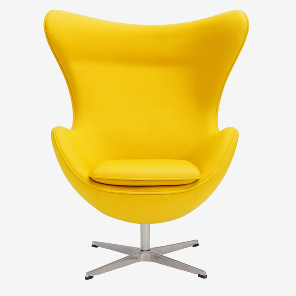 Крісло дизайнерське Egg SDM екошкіра метал Жовтий (30583629) - фото 2