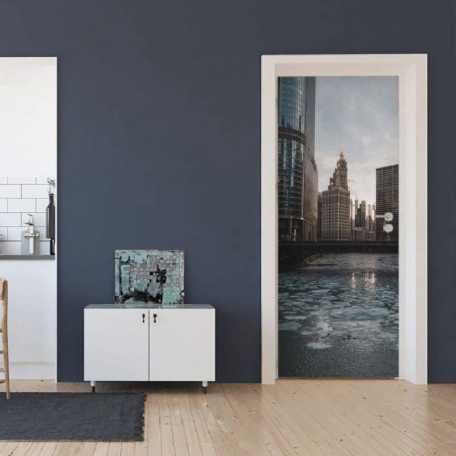 Наклейка интерьерная на двери Sticker Wall SW-00000906 Мост и вода 104х210 см