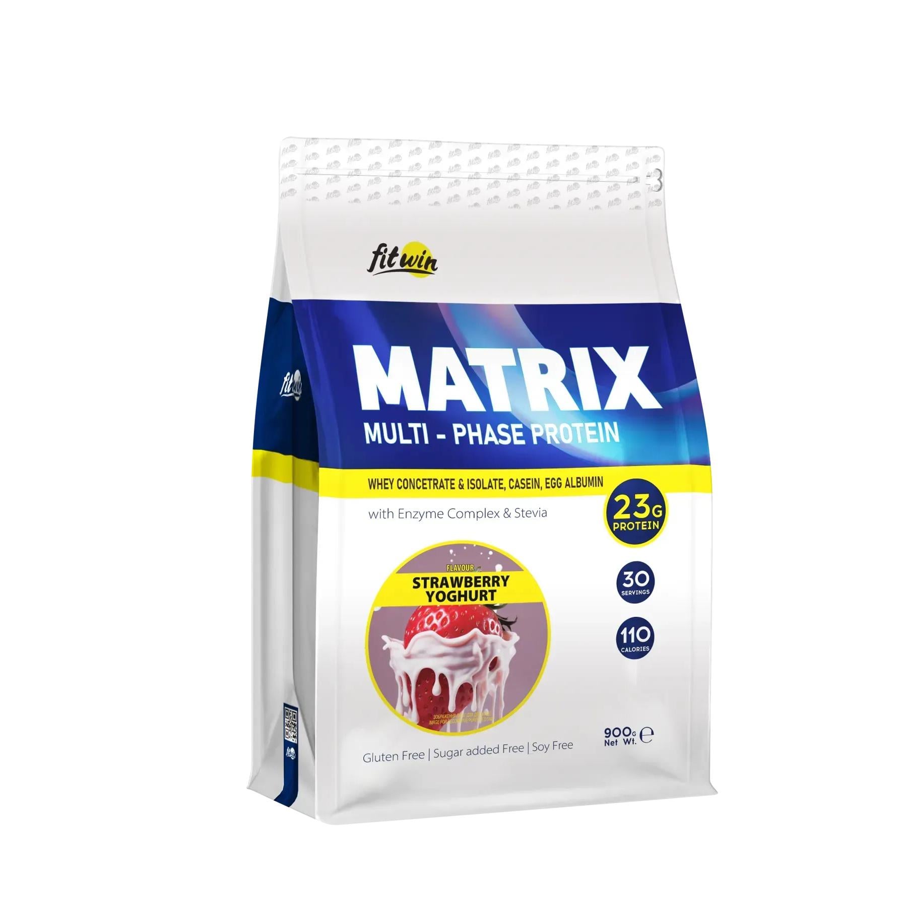 Протеин FitWin MATRIX 77% 900 г Клубничный йогурт (FIT-0022)