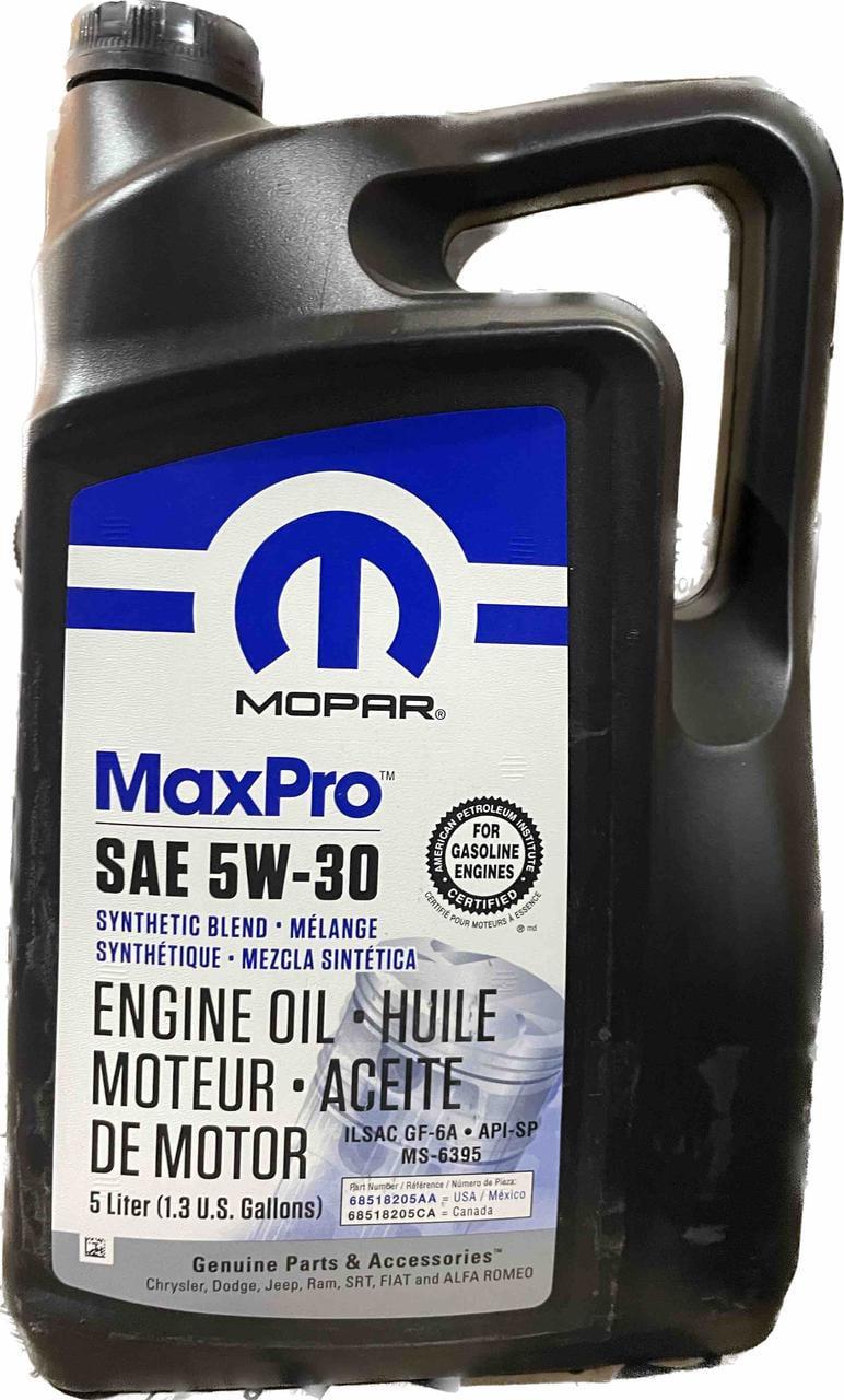 Моторное масло Mopar MaxPro 5W-30 5 л (68518205AA)