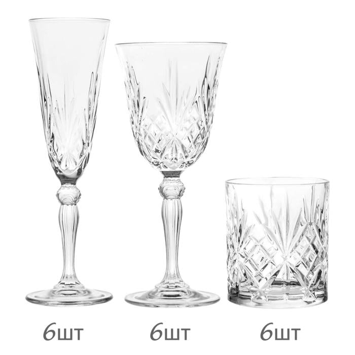 Набор бокалов RCR MELODIA 73511020106 18 предметов (2650831)