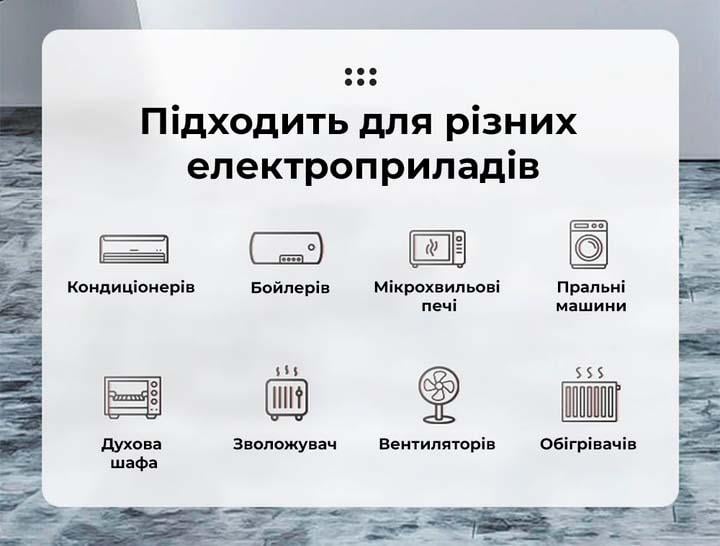 Реле напряжения в розетку BRS от скачков напряжения и перегрузки по току 16А White (445757381) - фото 4