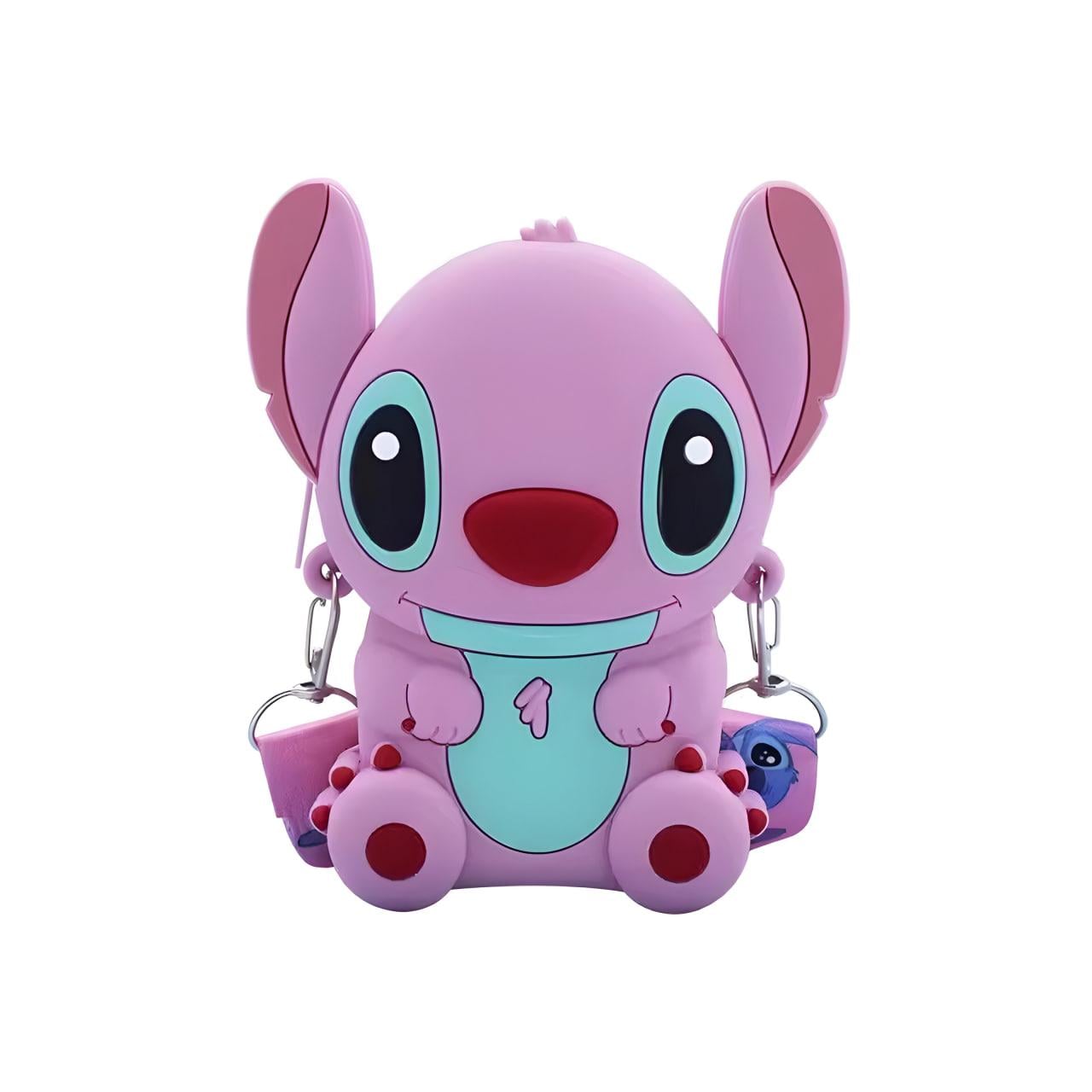 Сумка детская силиконовая с ремешком Stitch 13х11 см Розовый (25-517)
