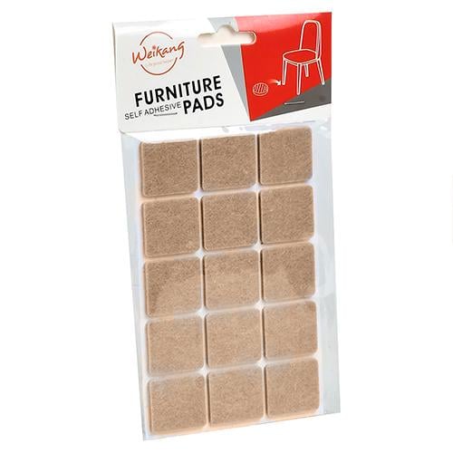 Наклейки на ножки Stenson квадратные 3 см 15 шт. Light Brown (R94812)