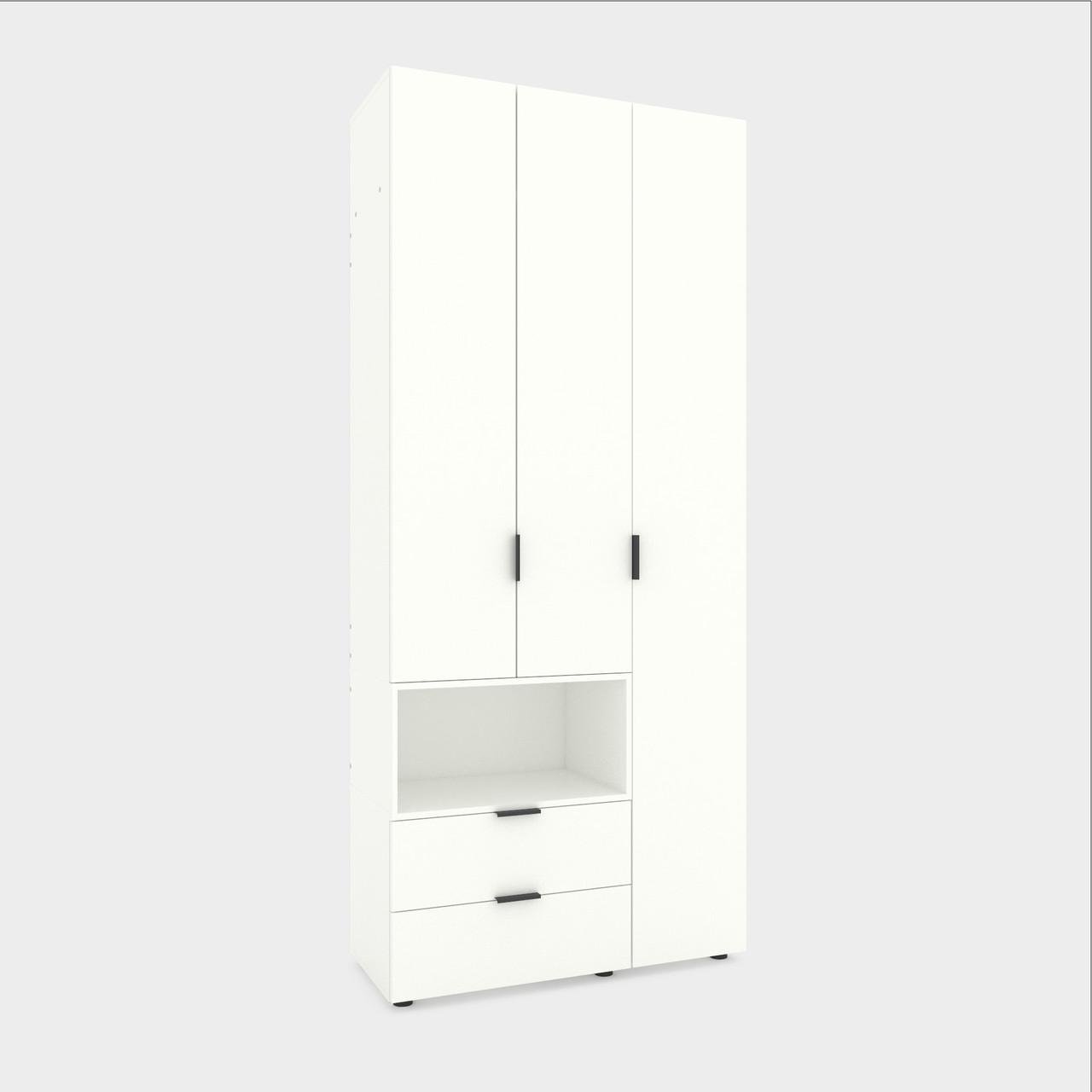 Шкаф Metkas Home A002L ЛДСП 1000x420x2300 мм Белый Снег - фото 2 Шкаф Metkas Home A002L ЛДСП 1000x420x2300 мм Белый Снег - фото 2