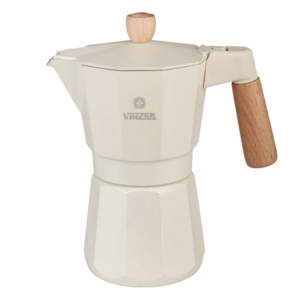 Кофеварка гейзерная Vinzer 330 мл Кремовый (89381)