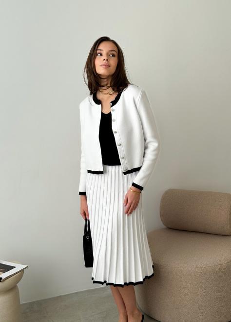 Жакет в'язаний жіночій Gabriel S Білий (38599) - фото 3 Жакет в'язаний жіночій Gabriel S Білий (38599) - фото 3