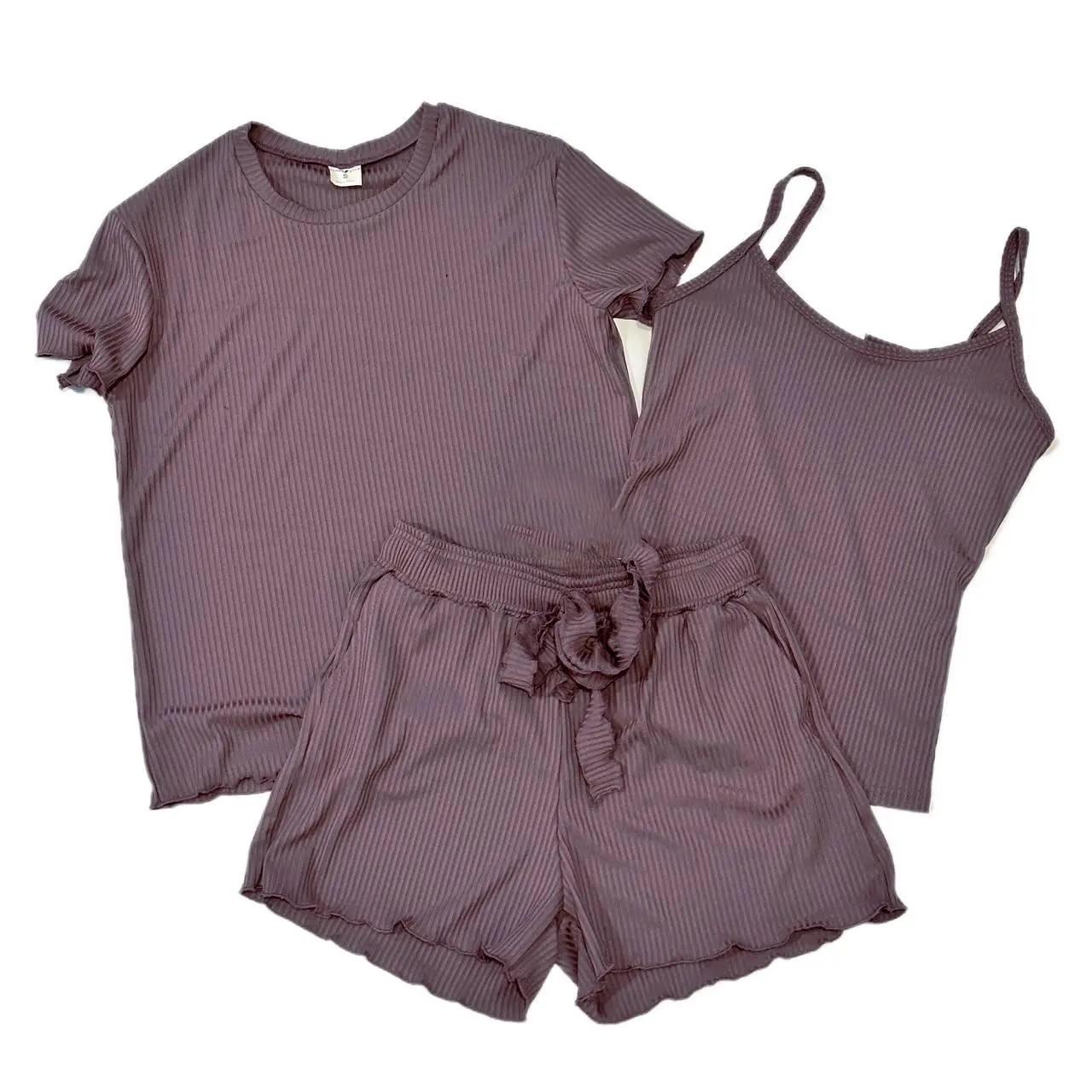 Пижама женская трикотажная L Фиолетовый (Д-al-rub-25-007-03)