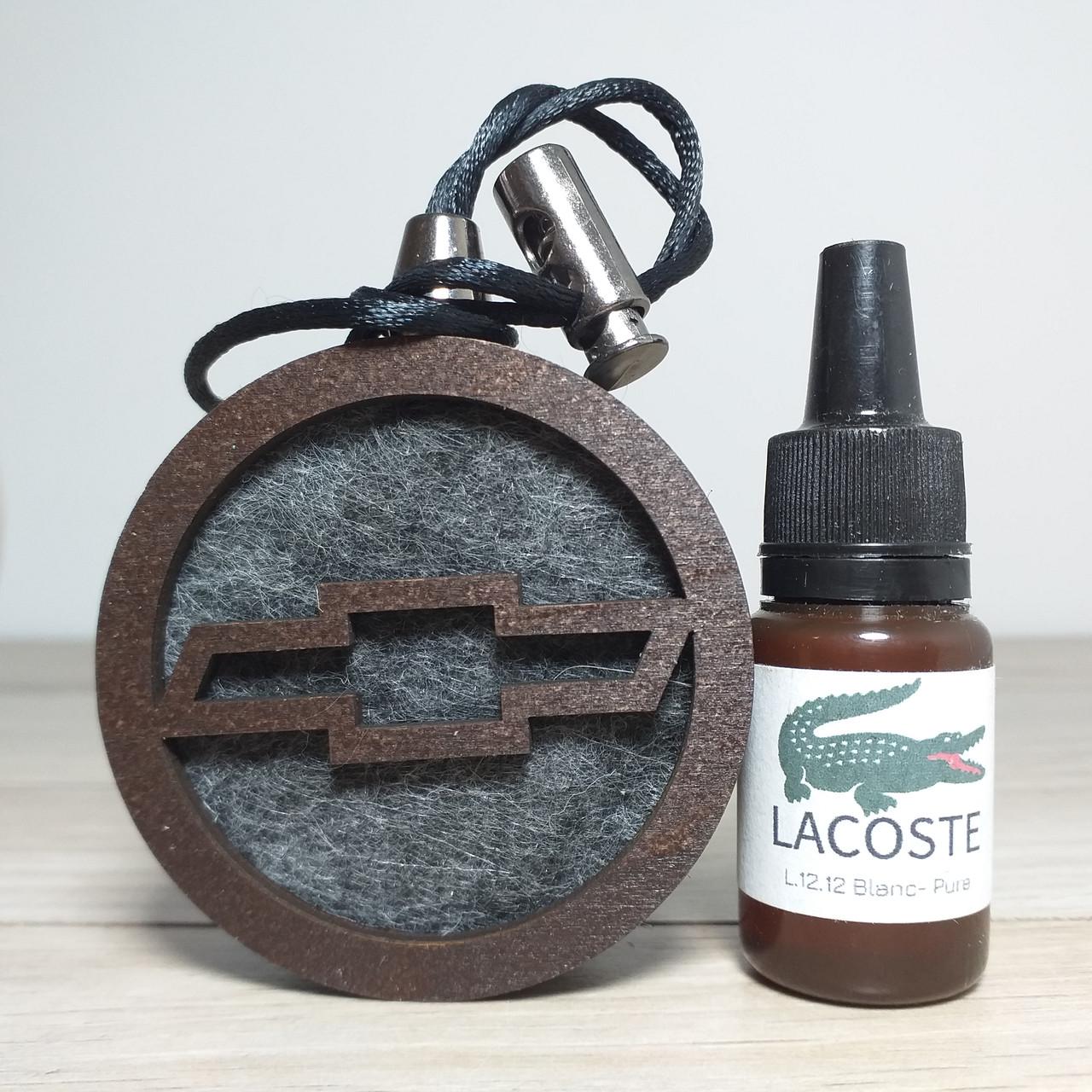 Ароматизатор-подвеска для авто из дерева и войлока для Chevrolet с ароматом Lacoste (KG-12314)