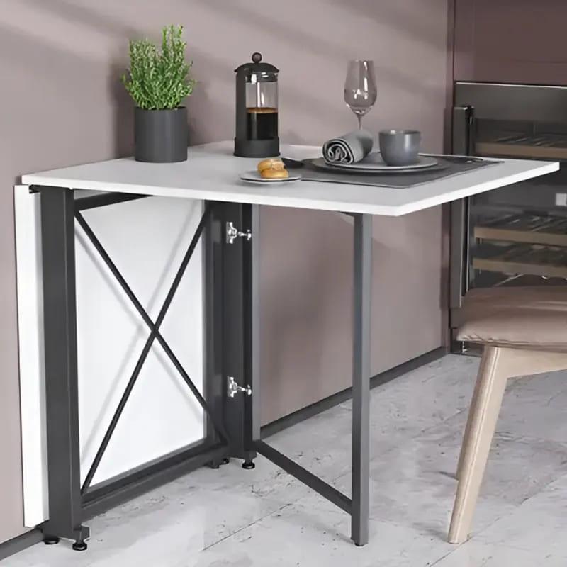 Стол-книга трансформер Ferrum-decor Орион 2 металл/ДСП 16 мм 750x1520x730 мм Черный/Белый (FRD-104583)