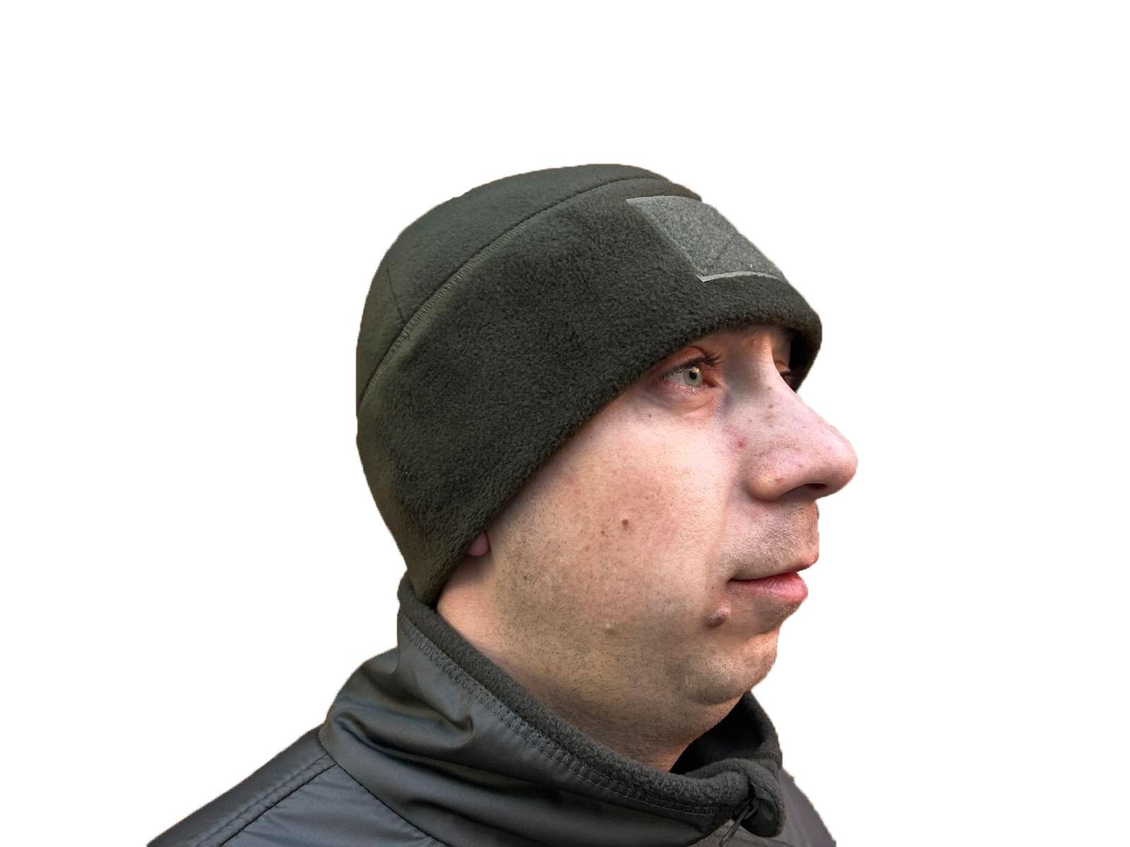 Шапка флисовая Pancer Protection 1 слой с липучкой Оливковый (3575231)