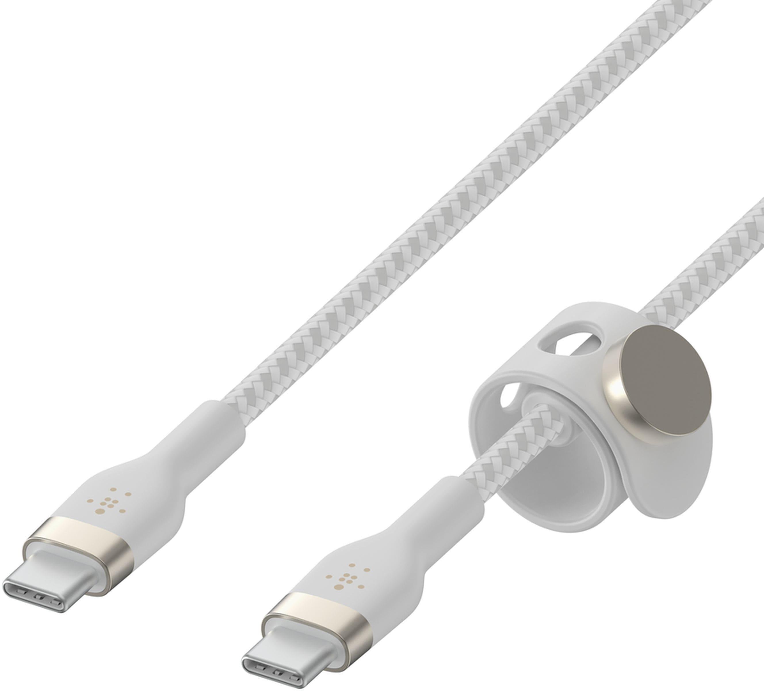 Кабель Belkin USB-C-USB-C в нейлоновому обплетенні 2 м Білий (616427) - фото 3 Кабель Belkin USB-C-USB-C в нейлоновому обплетенні 2 м Білий (616427) - фото 3
