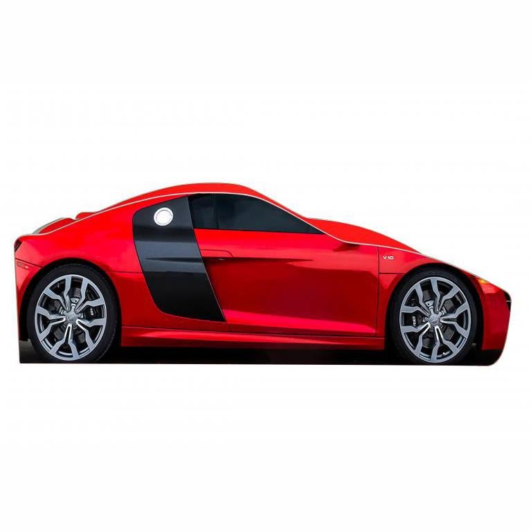 Детская кровать Viorina-Deko Бренд Audi R8 B-06 ДСП 80х170 см Красный (44146)