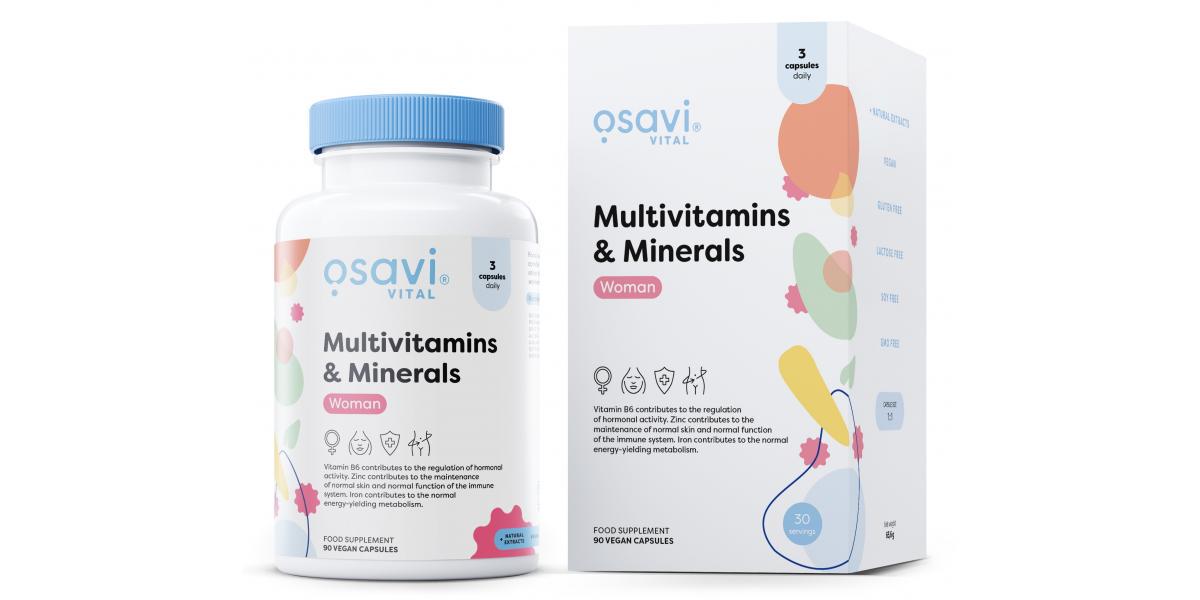Комплекс витаминов и минералов для женского организма Osavi Multinitamins & Minerals Woman 90 caps