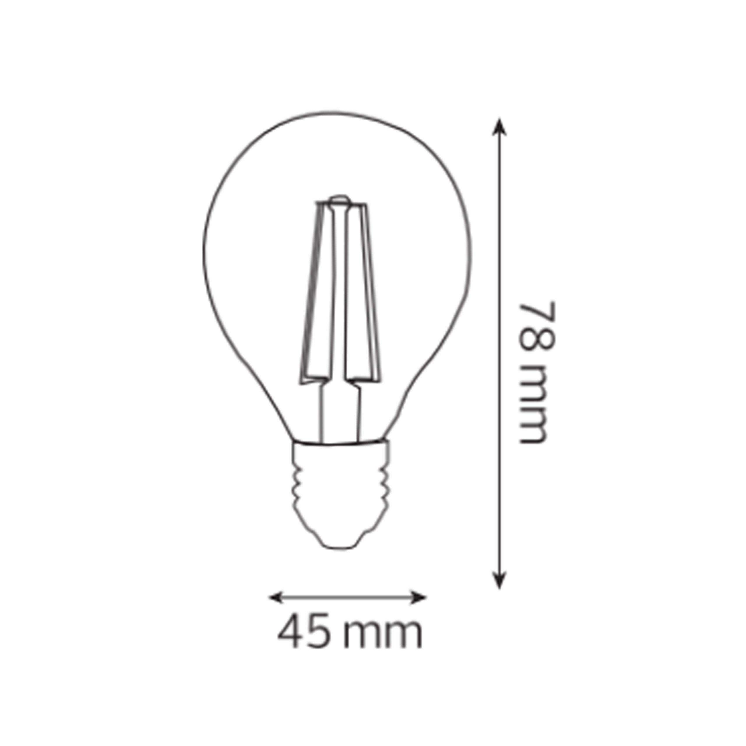 Лампа светодиодная HOROZ ELECTRIC Filament Ball-6 6W A60 E27 2700K - фото 2