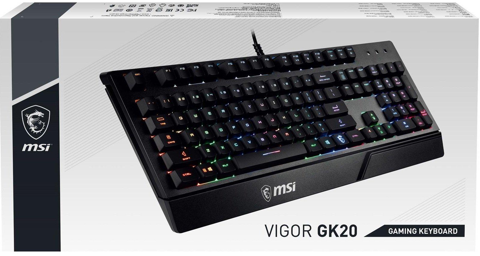 Клавіатура мембранна MSI Vigor GK20 UA 104key USB-A EN/UKR/RU ColorLED Чорний (ERC-VIGOR_GK20_UA) - фото 16