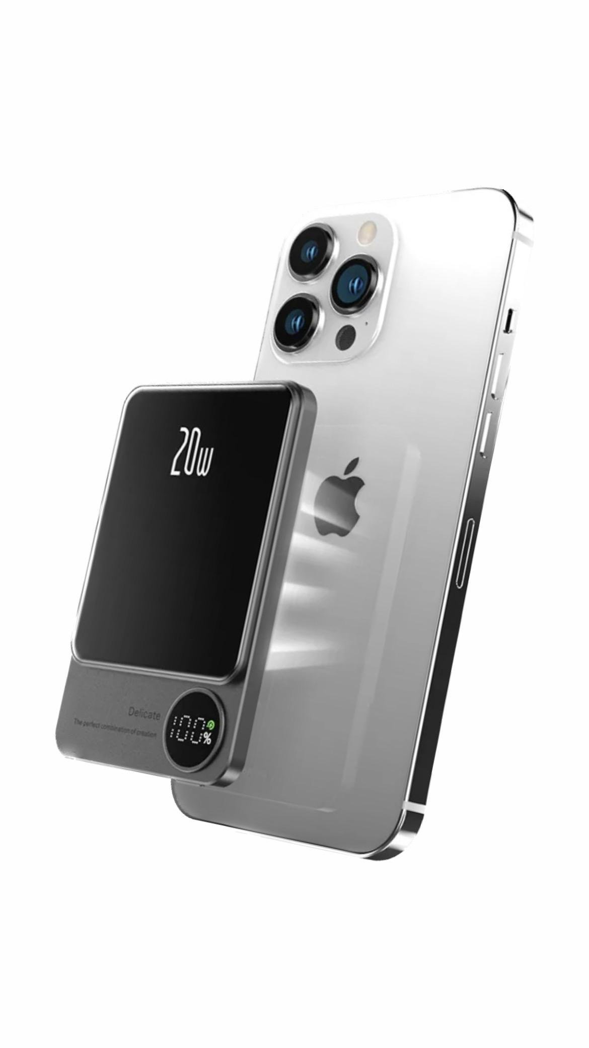 Магнитный беспроводной зарядный блок питания Mag Save емкостью 5000 mAh для iPhone 12/13/14