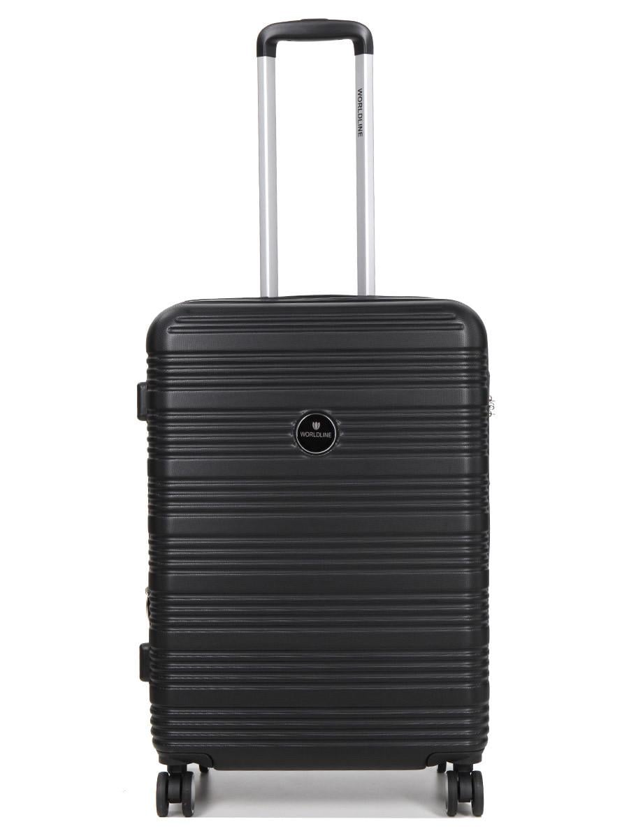 Чемодан Франция средняя Worldline M 65х46х28+5 см 78 л 3,6 кг Черный (805)