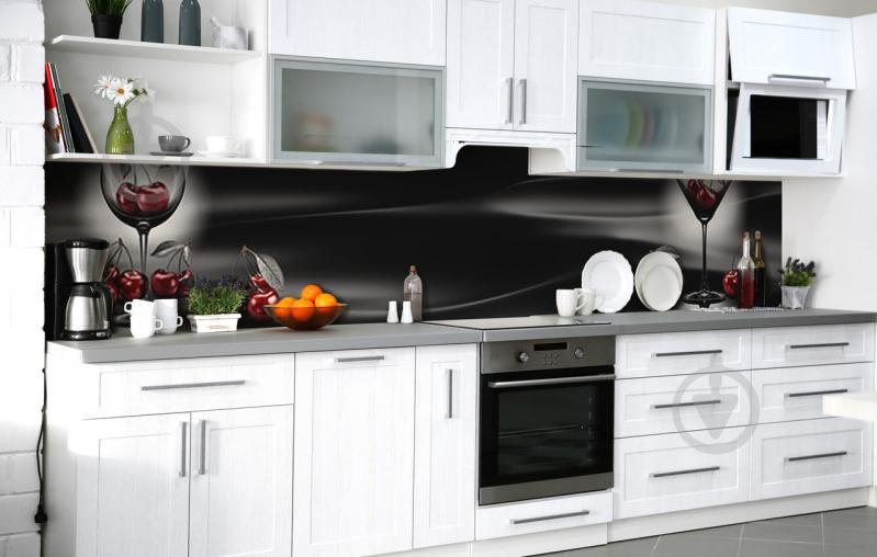 Скинали на кухню Zatarga «Черешневый атлас» 600х2500 мм виниловая 3Д наклейка кухонный фартук самоклеящаяся