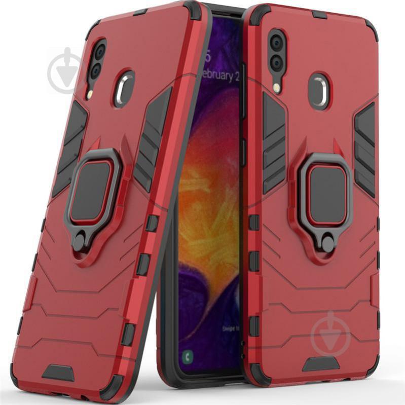 Ударопрочный чехол Epik Transformer Ring под магнитный держатель для Samsung Galaxy A20 / A30 Красный (691532) Ударопрочный чехол Epik Transformer Ring под магнитный держатель для Samsung Galaxy A20 / A30 Красный (691532)