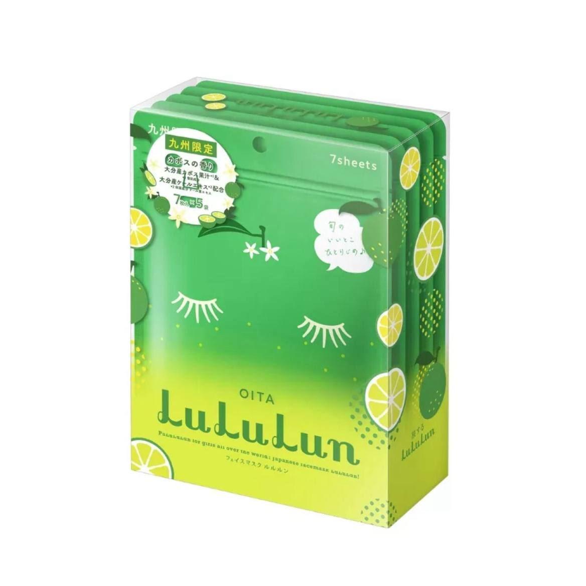 Маска для лица LuLuLun Face Mask Kyushu Kabosu увлажняющая маска с экстрактом кабосу 7 шт. х 5 уп. (2733567251)