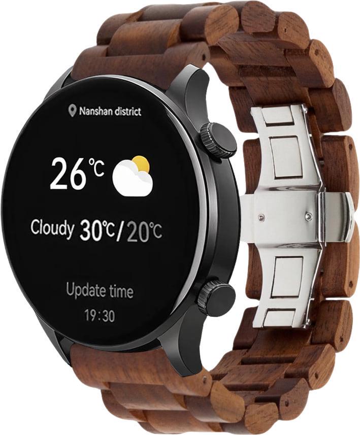 Ремешок деревянный WoodLock для Haylou Solar Plus RT3 LS16 Brown (40695-30)