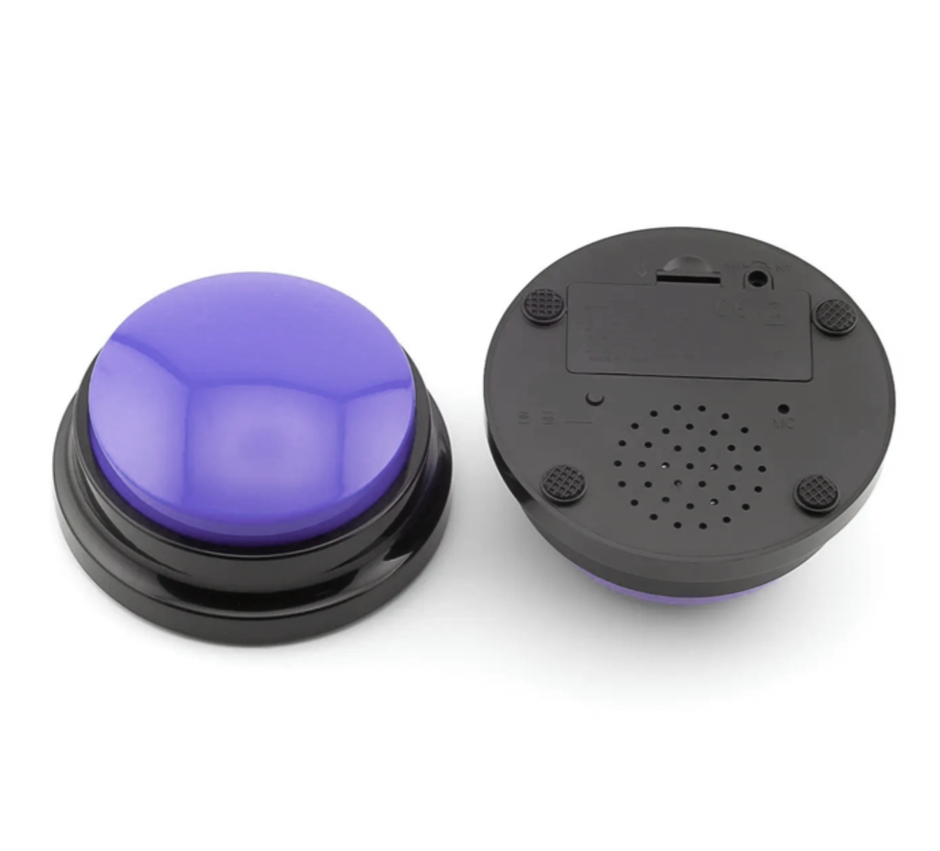 Звукова кнопка для собак та котів Pet Button з голосовою командою 9x4,5 см Фіолетовий (MK001046) - фото 2