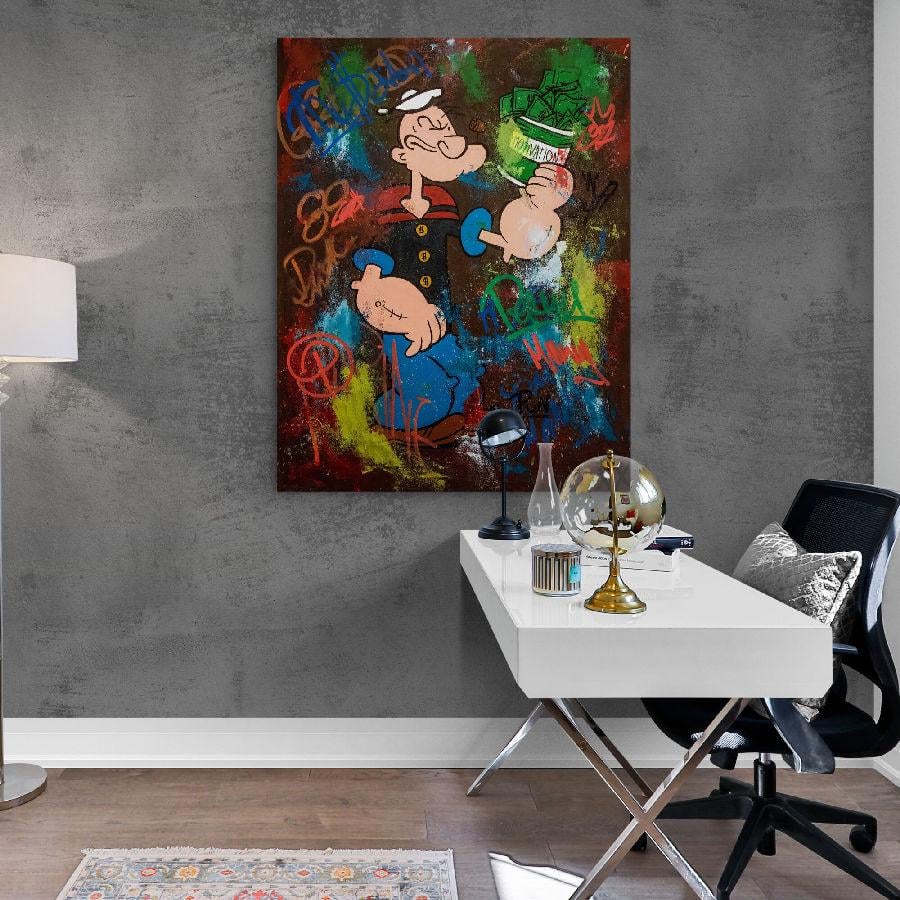 Репродукция картины Моряк Папай HolstPrint 60х90 см