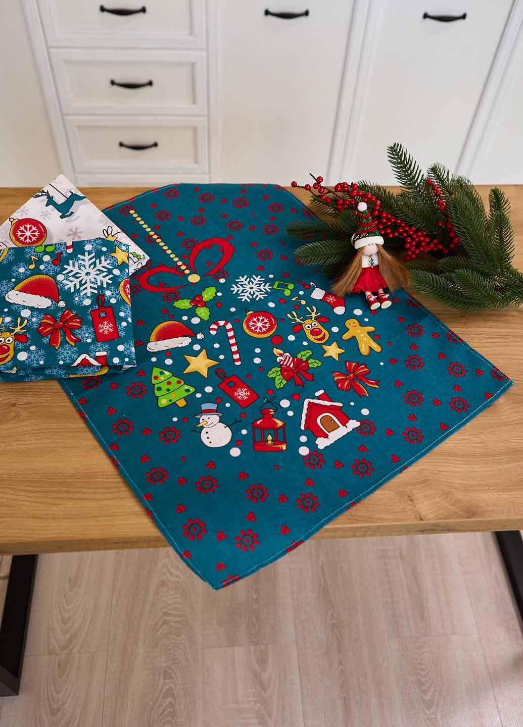 Набор кухонных полотенец новогодний Волшебные истории 60х47 см 3 шт. - фото 4 Набор кухонных полотенец новогодний Волшебные истории 60х47 см 3 шт. - фото 4