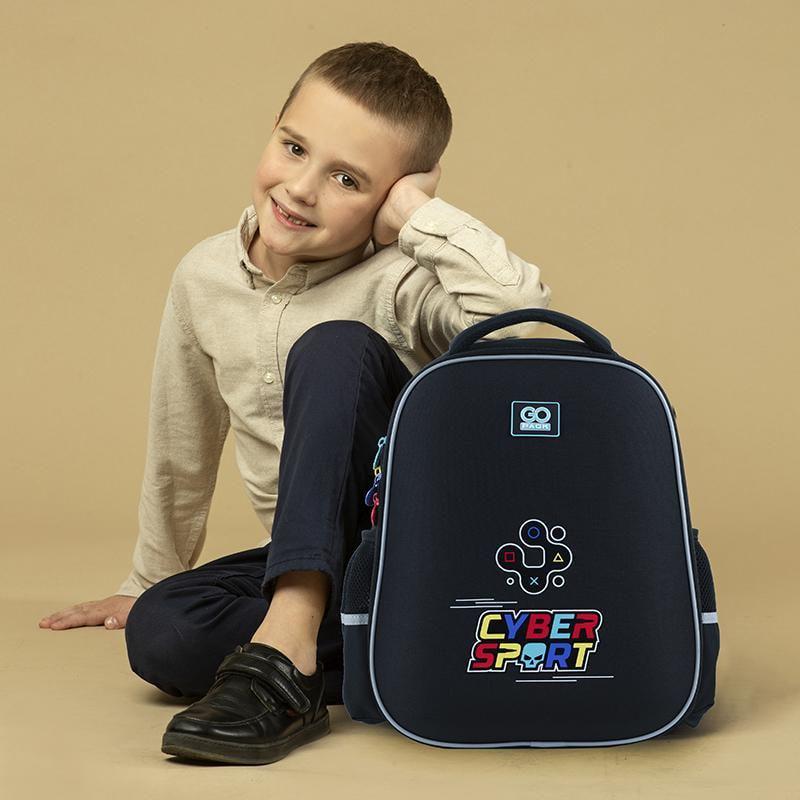 Рюкзак напівкаркасний GoPack EducationCyber Sport 38x28x13 см 15 л Чорний (GO24-165M-5) - фото 4