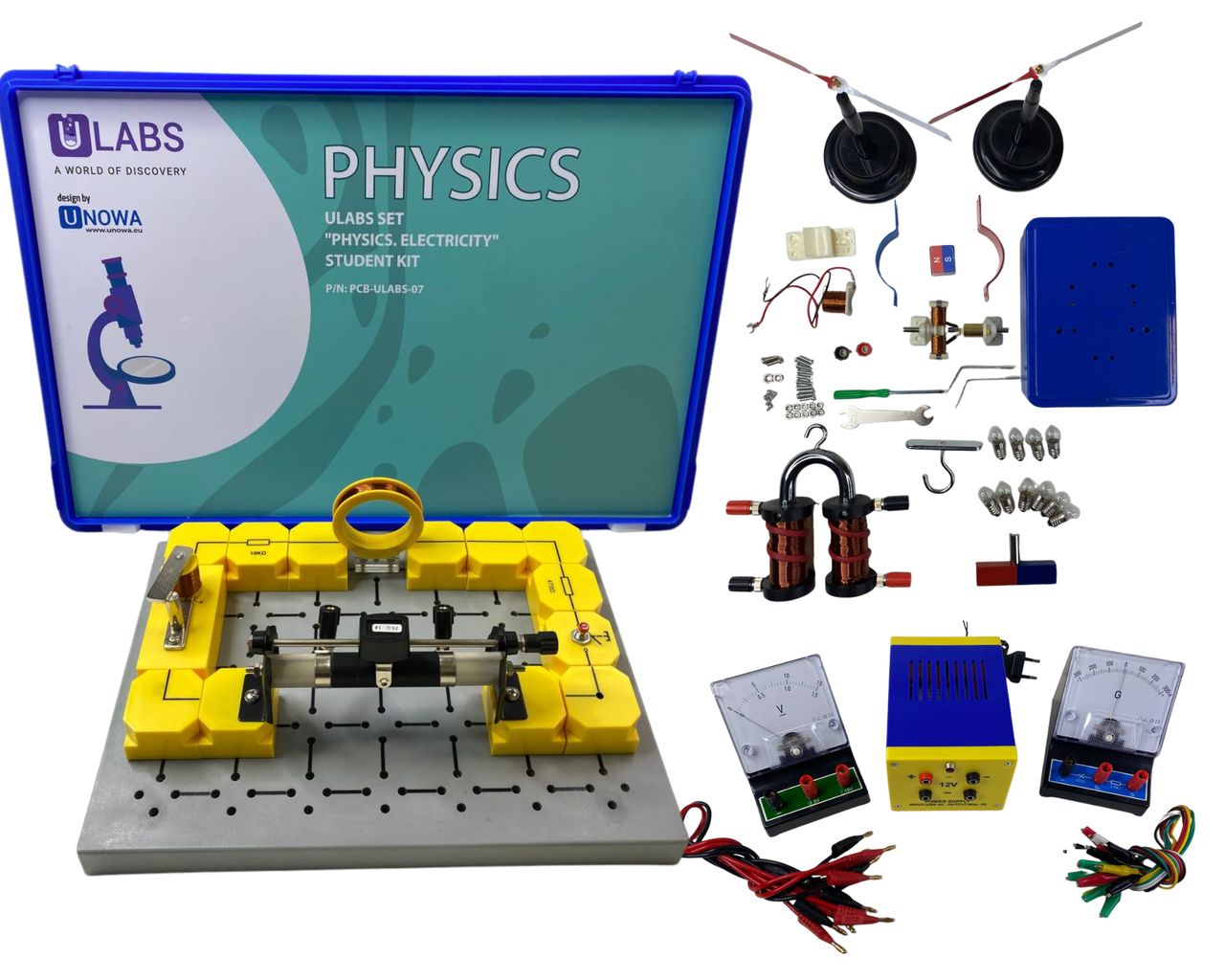 Набор учащегося Физика/электрика с источником питания ULabs (pcb -ulabs -7)