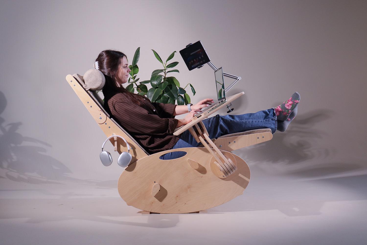 Стіл комп'ютерний трансформер ТО-17 для роботи напів-лежачи та лежачи Натуральний - фото 8 Стіл комп'ютерний трансформер ТО-17 для роботи напів-лежачи та лежачи Натуральний - фото 8