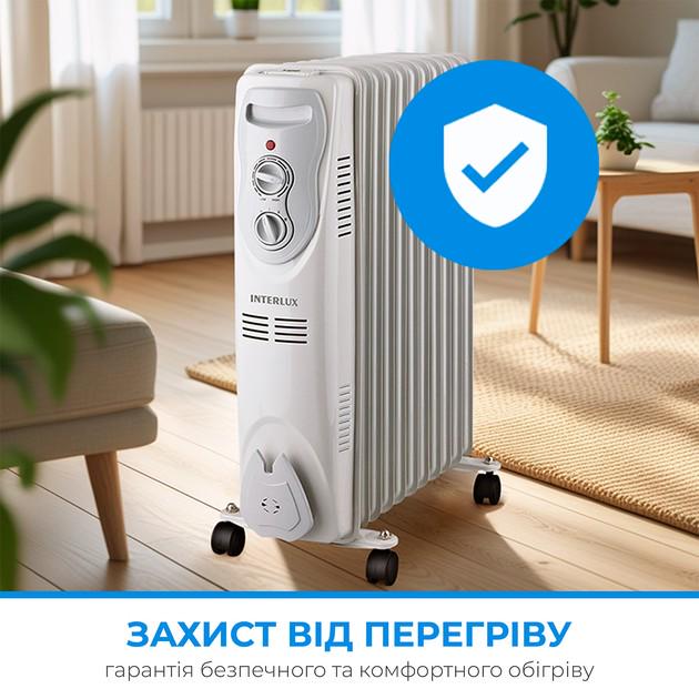 Масляний радіатор INTERLUX INO-1100BG (11241) - фото 3 Масляний радіатор INTERLUX INO-1100BG (11241) - фото 3