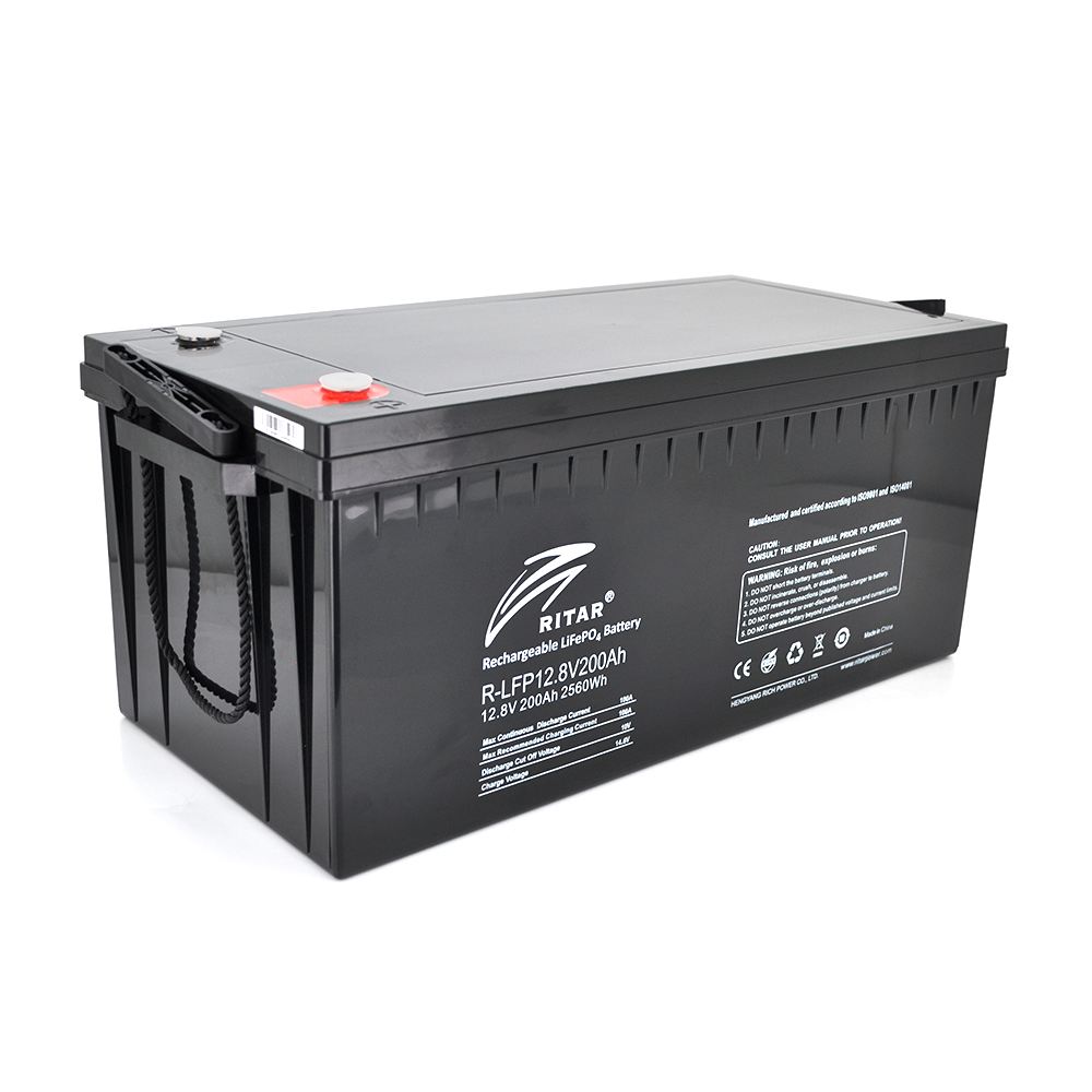 Аккумуляторная батарея Ritar BMS100 LiFePO4 12,8V 200 Ah 2560Wh для солнечных систем АКБ (6722)