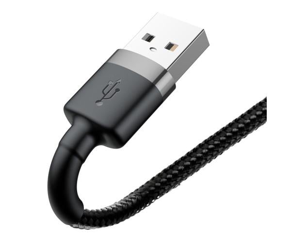 Кабель Data BASEUS Cafule Cable USB-Lightning 2,4A 1 м Серый/Черный (06CALKLF-BG1) - фото 2 Кабель Data BASEUS Cafule Cable USB-Lightning 2,4A 1 м Серый/Черный (06CALKLF-BG1) - фото 2