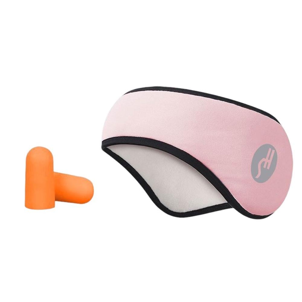 Набор для сна и отдыха звукоизоляционные наушники-повязка и беруши Розовый (TA0147_3)