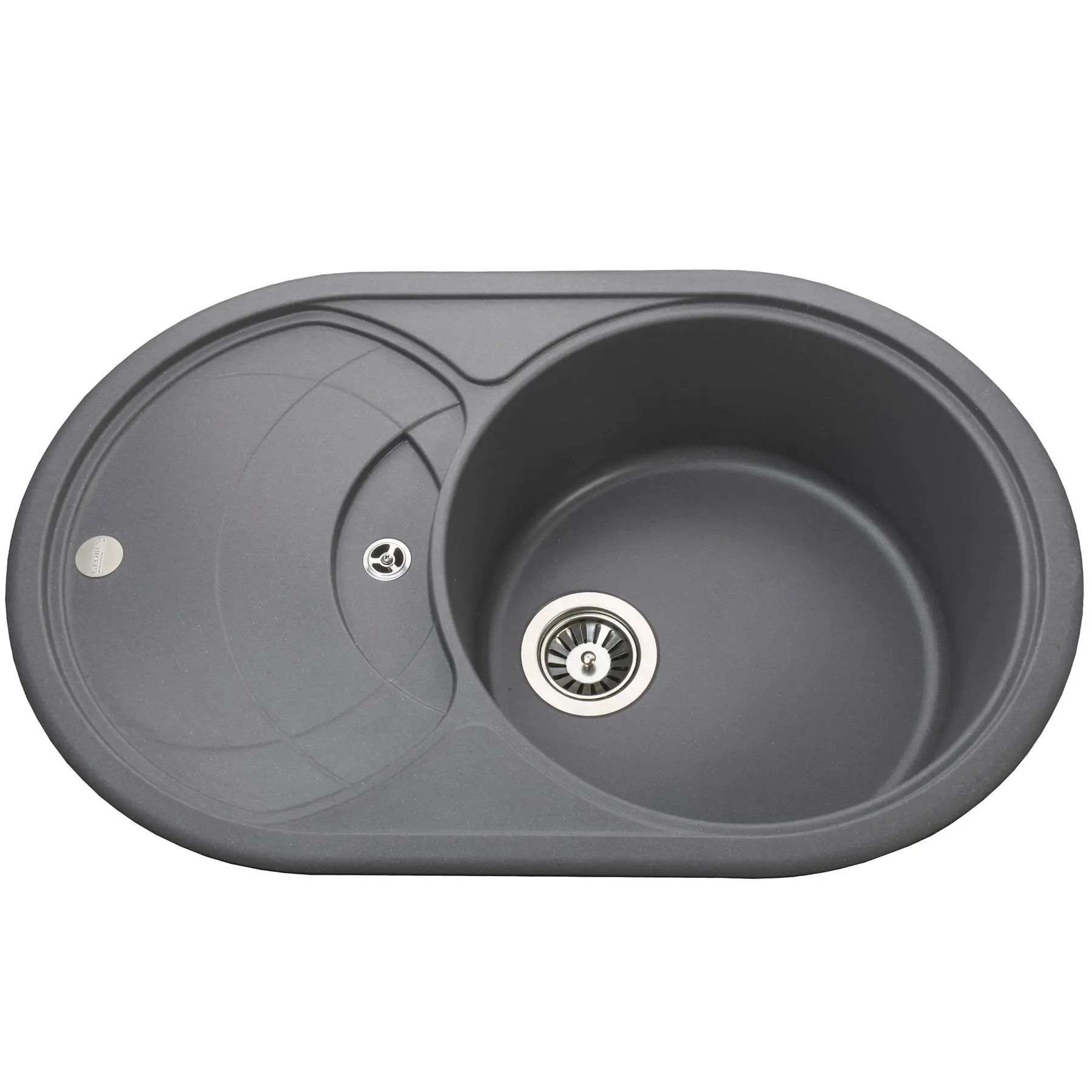 Мийка для кухні гранітна Globus Lux LUISE 780х500 мм Сірий металік (А0003)