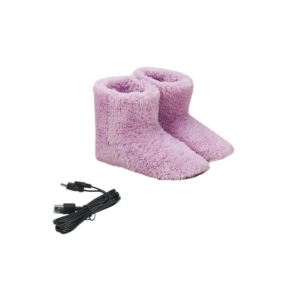 Тапочки плюшевые с электроподогревом р. 35-39 Pink (73711)